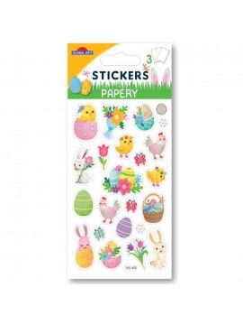 PAPERY EASTER STICKERS 8X13CM 145400 GLOBAL GIFT