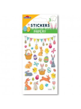 PAPERY EASTER STICKERS 8X13CM 145401 GLOBAL GIFT