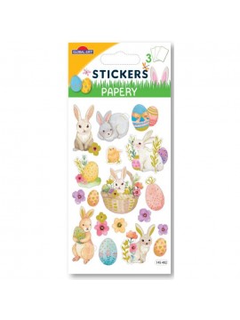 PAPERY EASTER STICKERS 8X13CM 145402 GLOBAL GIFT