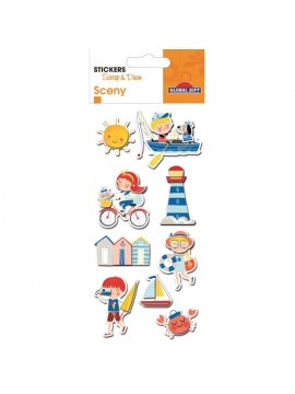 SCENY STICKERS 7X14CM 440245 GLOBAL GIFT
