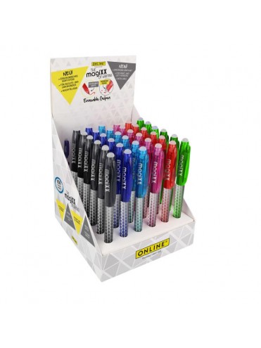 ΣΤΥΛΟ *GEL MAGIXX CLASSIC  ΜΕ ΜΕΛΑΝΙ ΠΟΥ ΣΒΗΝΕΙ (REFILLABLE), 6 ΑΣΟΡΤΙ ΜΕΛΑΝΙΑ, ΣΤΑΝΤ 36 ΤΕΜΑΧΙΩΝ ONLINE