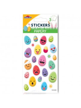 PAPERY *EASTER STICKERS 8X13CM 145403 GLOBAL GIFT