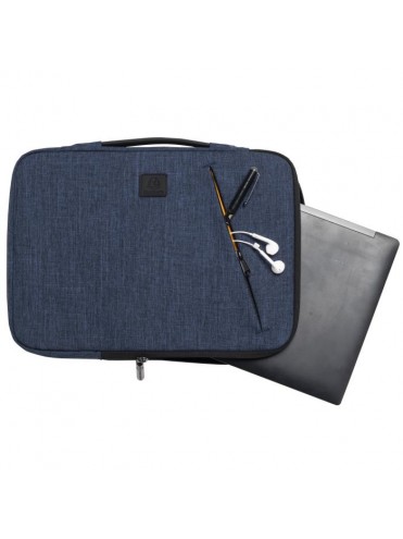 ΘΗΚΗ 2 ΘΕΣΕΩΝ ΜΕ ΦΕΡΜΟΥΑΡ ΓΙΑ LAPTOP 13-14'' (ΜΕΓ. 37X28X2.5 CM), ΣΧΕΔΙΟ BUSINESS BLUE EXACOMPTA