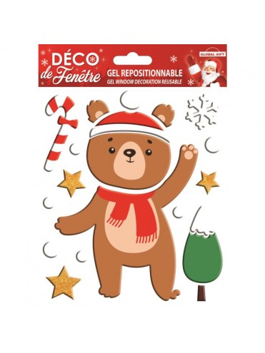 CHRISTMAS GEL STICKERS 13,5X15CM 310518 GLOBAL GIFT