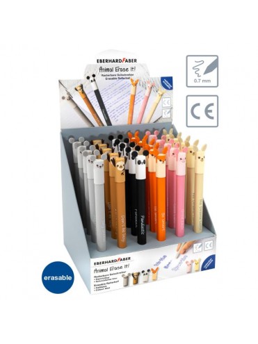 ΣΤΥΛΟ GEL ANIMAL ERASE IT 0.7 ΜΕ ΜΕΛΑΝΙ ΜΠΛΕ ΠΟΥ ΣΒΗΝΕΙ, 6 ΑΣΟΡΤΙ ΣΧΕΔΙΑ, ΣΤΑΝΤ NR1   36 ΤΕΜΑΧΙΩΝ EFA