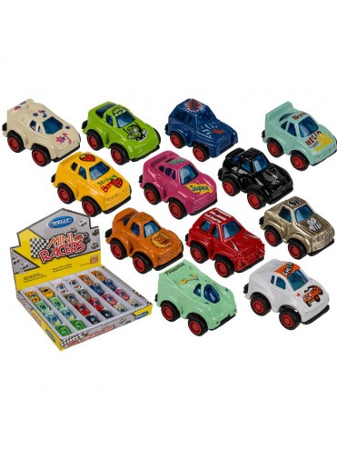 ΑΥΤΟΚΙΝΗΤΑΚΙ ΜΙΝΙ ΜΕΤΑΛΛΙΚΟ ΜΕ PULL BACK, RACER (3CM), 12 ΑΣΟΡΤΙ ΧΡΩΜΑΤΑ, ΣΤΑΝΤ 24 ΤΕΜΑΧΙΩΝ BLUE GIFTS