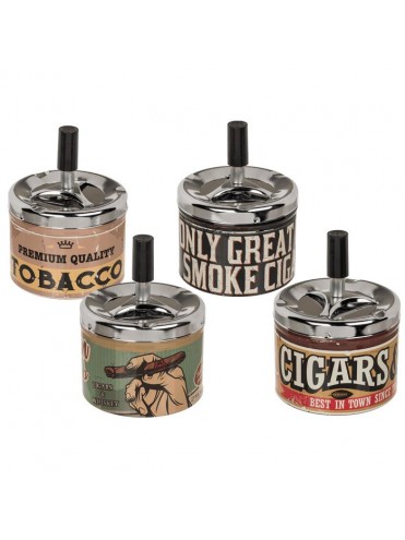 ΣΤΑΧΤΟΔΟΧΕΙΟ ΑΝΤΙΑΝΕΜΙΚΟ ΜΕΤΑΛΛΙΚΟ TOBACCO (10CM), 4 ΑΣΟΡΤΙ ΣΧΕΔΙΑ BLUE GIFTS