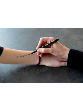 ΜΑΡΚΑΔΟΡΟΙ TATTOO ΧΡΩΜΑ ΜΑΥΡΟ (2 ΠΙΝΕΛΟ + 2 ΚΑΛΛΙΓΡΑΦΙΑΣ) EFA