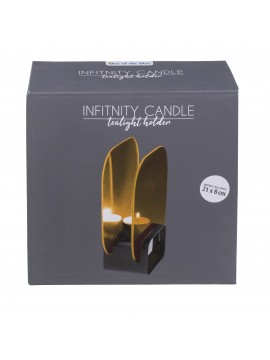 ΘΗΚΗ ΡΕΣΩ ΜΑΥΡΟ ΓΥΑΛΙ INFINITY (21 Χ 8CM) ΣΕ ΚΟΥΤΙ ΔΩΡΟΥ BLUE GIFTS