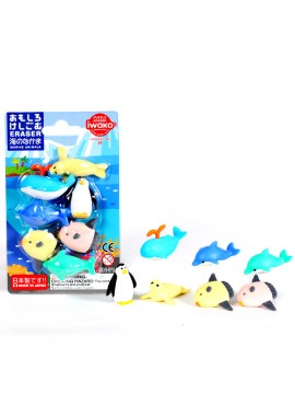ΓΟΜΑ 3D ΣΕ BLISTER, ΣΧΕΔΙΟ MARINE ANIMALS IWAKO