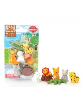 ΓΟΜΑ 3D ΣΕ BLISTER, ΣΧΕΔΙΟ SAFARI IWAKO