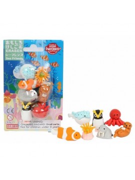 ΓΟΜΑ 3D ΣΕ BLISTER, ΣΧΕΔΙΟ SEA FRIENDS IWAKO