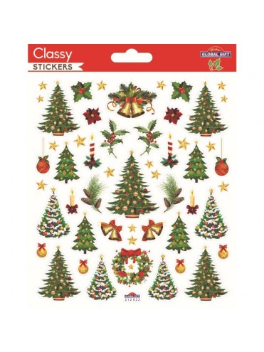 CLASSY CHRISTMAS STICKERS 15X17CM 212022 GLOBAL GIFT