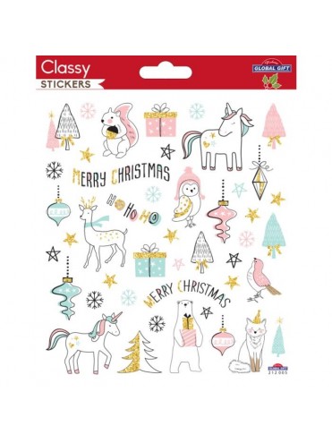 CLASSY CHRISTMAS STICKERS 15X17CM 212005 GLOBAL GIFT
