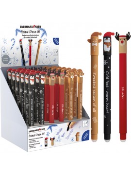 ΣΤΥΛΟ GEL CHRISTMAS ANIMAL ERASE IT 0.7 ΜΕ ΜΕΛΑΝΙ ΜΠΛΕ ΠΟΥ ΣΒΗΝΕΙ, 3 ΑΣΟΡΤΙ ΣΧΕΔΙΑ, ΣΤΑΝΤ 36 ΤΕΜΑΧΙΩΝ EFA