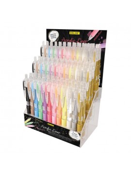 ΣΤΑΝΤ ΜΕ 72 ΣΤΥΛΟ ΑΚΡΥΛΙΚΑ ΜΕ ΚΟΥΜΠΙ (ACRYLIC LINER CLASSIC+FASHION), 12 ΑΣΟΡΤΙ ΧΡΩΜΑΤΑ, ONLINE