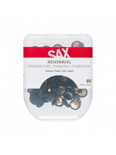 ΠΙΝΕΖΕΣ ΧΡΩΜΑ ΜΑΥΡΟ ΣΕ BLISTER 80 ΤΕΜΑΧΙΩΝ SAX