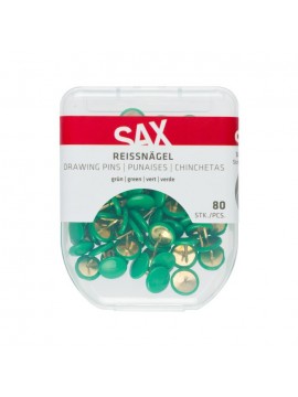 ΠΙΝΕΖΕΣ ΧΡΩΜΑ ΠΡΑΣΙΝΟ ΣΕ BLISTER 80 ΤΕΜΑΧΙΩΝ SAX