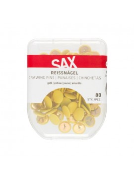 ΠΙΝΕΖΕΣ ΧΡΩΜΑ ΚΙΤΡΙΝΟ ΣΕ BLISTER 80 ΤΕΜΑΧΙΩΝ SAX