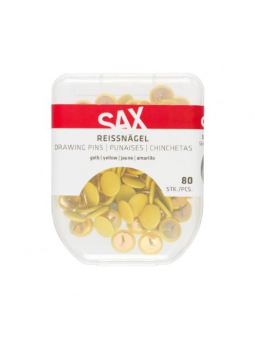 ΠΙΝΕΖΕΣ ΧΡΩΜΑ ΚΙΤΡΙΝΟ ΣΕ BLISTER 80 ΤΕΜΑΧΙΩΝ SAX