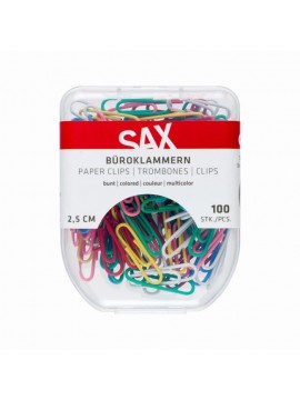 ΣΥΝΔΕΤΗΡΕΣ 2,5CM ΧΡΩΜΑΤΙΣΤΟΙ ΣΕ BLISTER 100 ΤΕΜΑΧΙΩΝ SAX