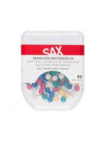 ΠΙΝΕΖΕΣ ΧΡΩΜΑΤΙΣΤΕΣ ΜΕ ΣΤΡΟΓΓΥΛΟ ΚΕΦΑΛΑΚΙ ΓΙΑ ΧΑΡΤΕΣ ΣΕ BLISTER 80 ΤΕΜΑΧΙΩΝ SAX