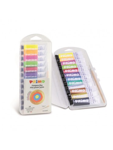 ΤΕΜΠΕΡΕΣ FLUO ΚΑΙ METALLIC 12 ML ΣΕ ΣΕΤ 12 ΧΡΩΜΑΤΩΝ CMP