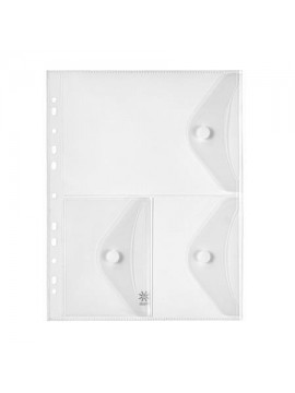 ΦΑΚΕΛΟΣ ΜΕ ΧΡΑΤΣ ΚΑΙ ΤΡΥΠΕΣ ΓΙΑ ΚΛΑΣΑΡΙΣΜΑ A4 (3 ΘΗΚΕΣ), ΔΙΑΦΑΝΟ, ΚΟΥΤΙ 25 ΤΕΜΑΧΙΩΝ VIQUEL