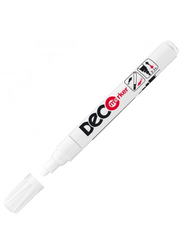 ΜΑΡΚΑΔΟΡΟΙ DECO MARKER 2-4MM ΑΣΠΡΟ ΚΟΥΤΙ 10 ΤΕΜΑΧΙΩΝ ICO