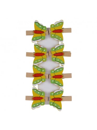 *ΜΑΝΤΑΛAΚΙΑ ΞΥΛΙΝΑ ΜΕ ΠΕΤΑΛΟΥΔΕΣ ΣΕΤ 8 ΤΕΜΑΧΙΩΝ 35 X 10 MM CLIPPONDI * CN *