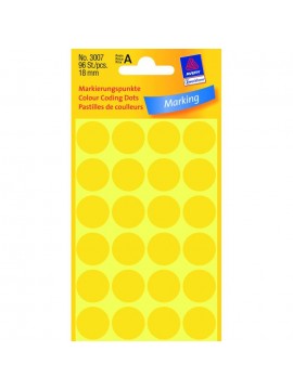 ΕΤΙΚΕΤΕΣ ΣΤΡΟΓΓΥΛΕΣ ΚΙΤΡΙΝΟ MARKING DOTS ΔΙΑΜΕΤΡΟ 18 MM 96 ΕΤΙΚ. ΠΑΚΕΤΟ 3007 AVERY ZWECKFORM