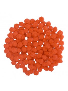 POMPONS ΠΟΡΤΟΚΑΛΙ ΧΡΩΜΑ 200 ΤΕΜAΧΙΑ ΜΕΓΕΘΟΣ 10 MM CLIPPONDI * C