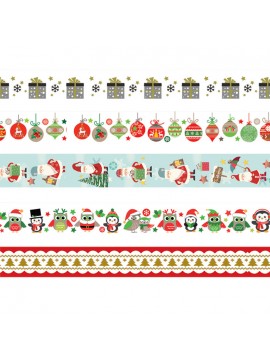 ΤΑΙΝΙΕΣ MASKING TAPE DECO CHRISTMAS 15MMX10M ΣΤΑΝΤ 25 ΤΕΜΑΧΙΩΝ GLOBAL GIFT