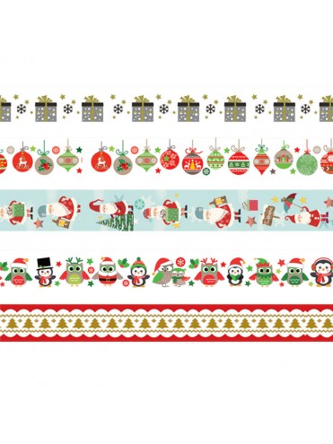 ΤΑΙΝΙΕΣ MASKING TAPE DECO CHRISTMAS 15MMX10M ΣΤΑΝΤ 25 ΤΕΜΑΧΙΩΝ GLOBAL GIFT