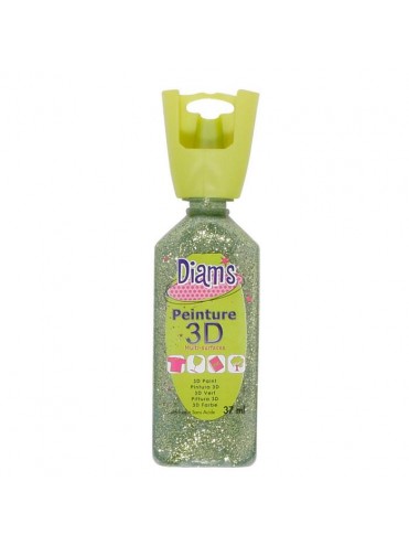 ΧΡΩΜΑΤΑ *3D DIAM'S 37ML GLITTER LEMON GREEN