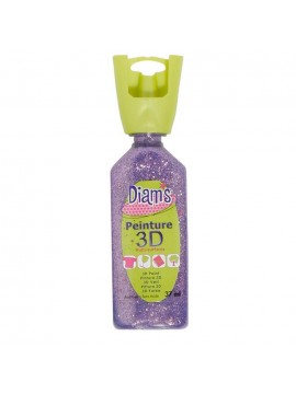 *ΧΡΩΜΑΤΑ 3D DIAM'S 37ML GLITTER LIGHT PURPLE
