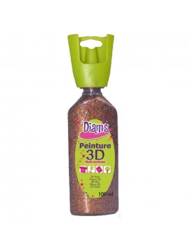 ΧΡΩΜΑΤΑ *3D DIAM'S 37ML GLITTER DARK RED