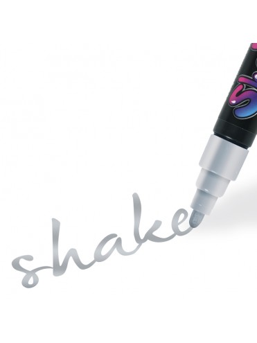 ΜΑΡΚΑΔΟΡΟΙ SHAKE MEDIUM SILVER (ΑΣΗΜΙ) ΚΟΥΤΙ 6 ΤΕΜΑΧΙΩΝ GRAPH IT OZ