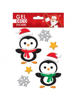CHRISTMAS GEL STICKERS 13,5X15CM GN80 GLOBAL GIFT