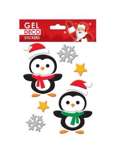 CHRISTMAS GEL STICKERS 13,5X15CM GN80 GLOBAL GIFT