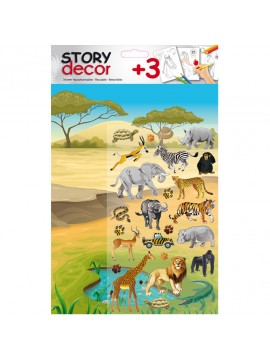 *STORY DECOR STICKERS 18X25CM+STICKERS+3 ΠΡΟEKΤΥΠΩΜ. ΦΥΛΛΑ 284001 GLOBAL GIFT