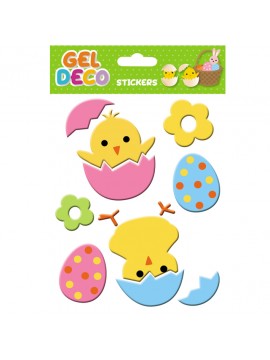 EASTER GEL STICKERS 13X17CM 320402 GLOBAL GIFT