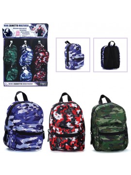 ΤΣΑΝΤΑ *ΜΙΝΙ CAMOUFLAGE ΣΕ ΣΤΑΝΤ 18 ΤΕΜΑΧΙΩΝ, ΜΕΓΕΘΟΣ 10 Χ 14 Χ 5CM, 3 ΑΣΟΡΤΙ ΧΡΩΜΑΤΑ EDIGLAM