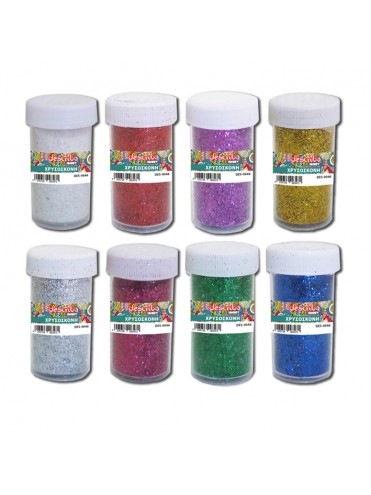 ΧΡΥΣΟΣΚΟΝΗ ΑΛΑΤΙΕΡΑ GLITTER 20 G, 8 ΧΡΩΜΑΤΩΝ ΚΟΥΤΙ 48 ΤΕΜΑΧΙΩΝ DESCRIBO * CN *