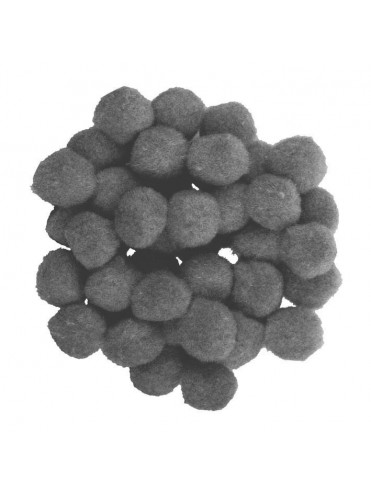 POMPONS *ΑΝΟΙΧΤΟ ΓΚΡΙ ΧΡΩΜΑ 50 ΤΕΜAΧΙΑ ΜΕΓΕΘΟΣ 25 MM CLIPPONDI * C