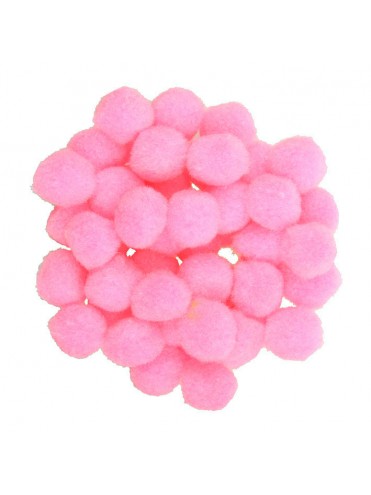 POMPONS *ΑΝΟΙΧΤΟ ΡΟΖ ΧΡΩΜΑ 50 ΤΕΜAΧΙΑ ΜΕΓΕΘΟΣ 25 MM CLIPPONDI * C