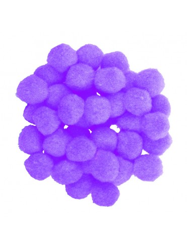 POMPONS *ΑΝΟΙΧΤΟ ΜΩΒ ΧΡΩΜΑ 50 ΤΕΜAΧΙΑ ΜΕΓΕΘΟΣ 25 MM CLIPPONDI * C