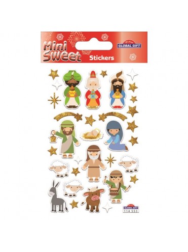 MINISWEET CHRISTMAS STICKERS 8X12CM 114553 GLOBAL GIFT