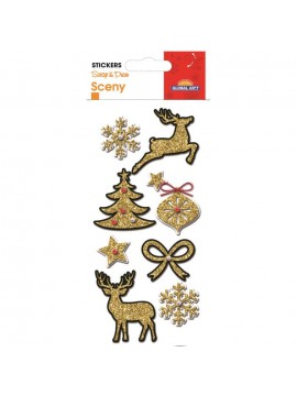 SCENY CHRISTMAS STICKERS 8X12CM 540059 GLOBAL GIFT