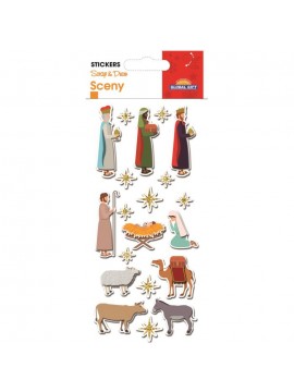 SCENY CHRISTMAS STICKERS 8X12CM 540061 GLOBAL GIFT